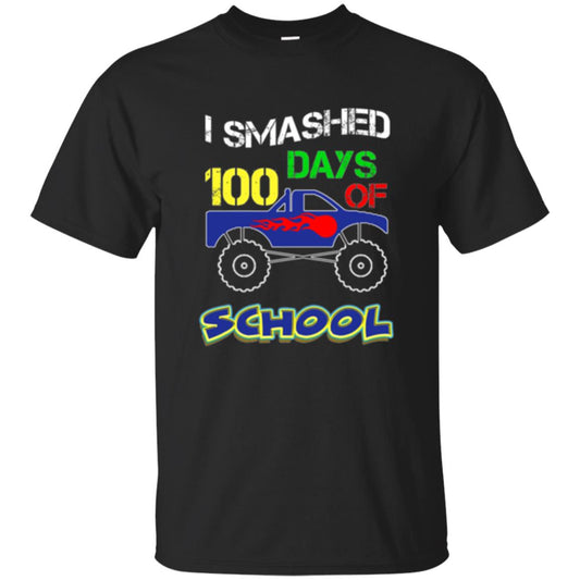 Trucker T-shirt I Smashed 100 Day Of School Black
