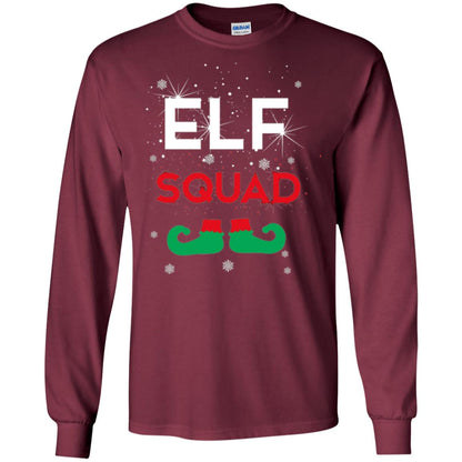 Christmas T-shirt Elf Squad Maroon