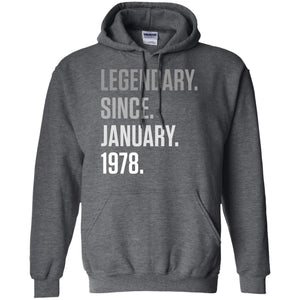 40th Birthday T-shirt Legendary Since January 1978