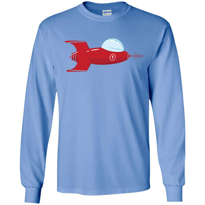 Vintage Spaceship Video Game Gamer T-shirt Carolina Blue