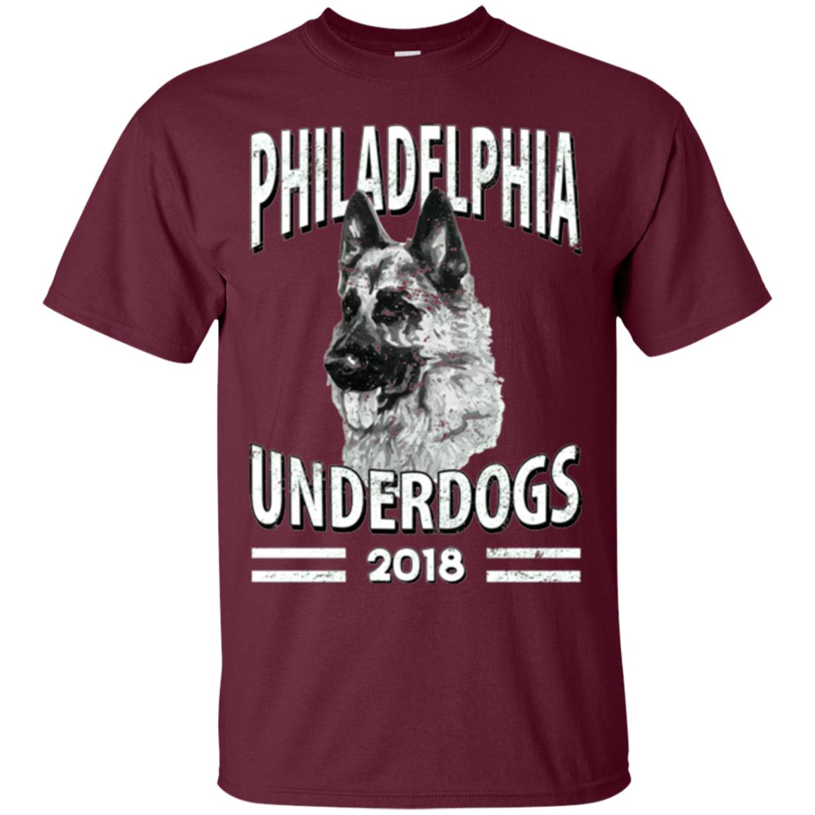 Dog Lover T-shirt Philadelphia Underdogs 2018 T-shirt Maroon