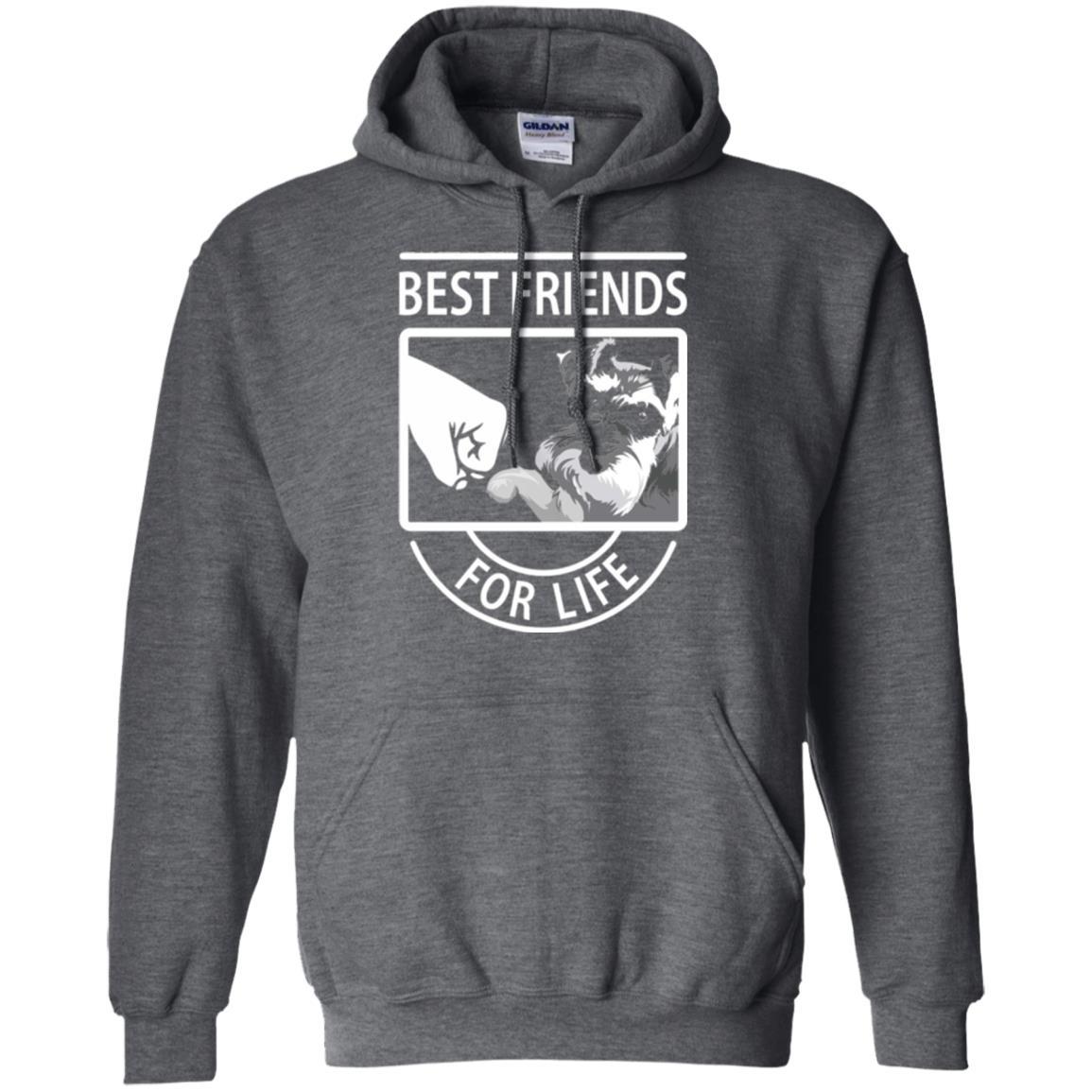 Schnauzer Lover T-shirt Best Friends For Life Dark Heather