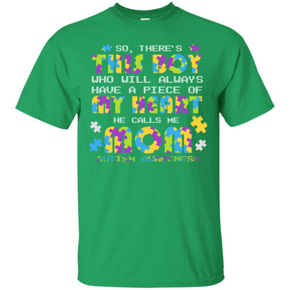He Calls Me Mom Autism Awareness Gift Shirt For Mom Irish Green