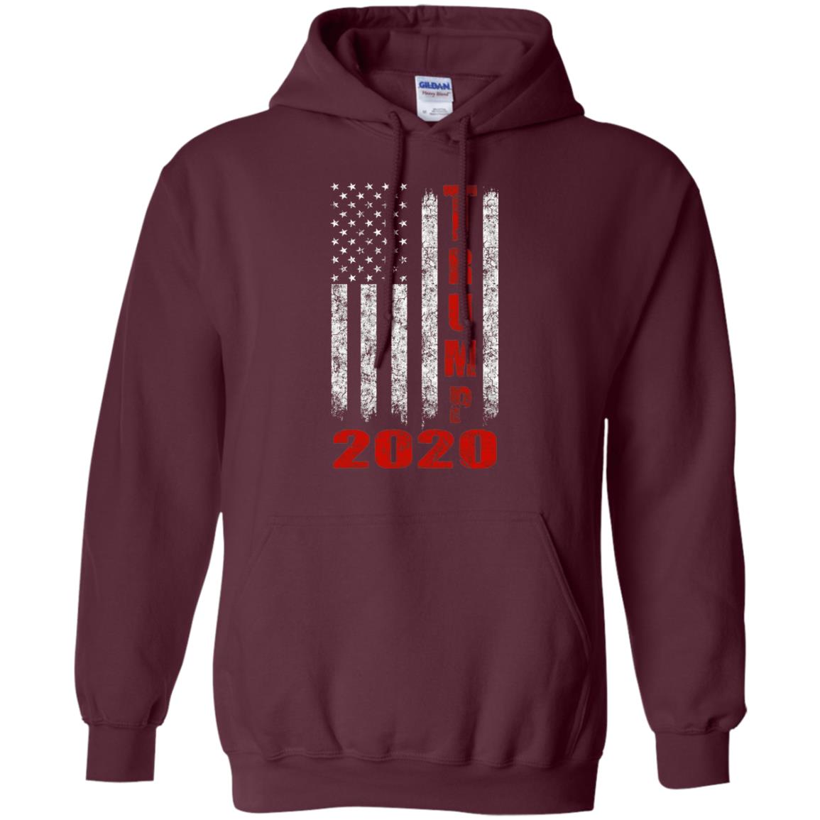 American Flag Vintage Design Trump 2020 T-shirt Maroon