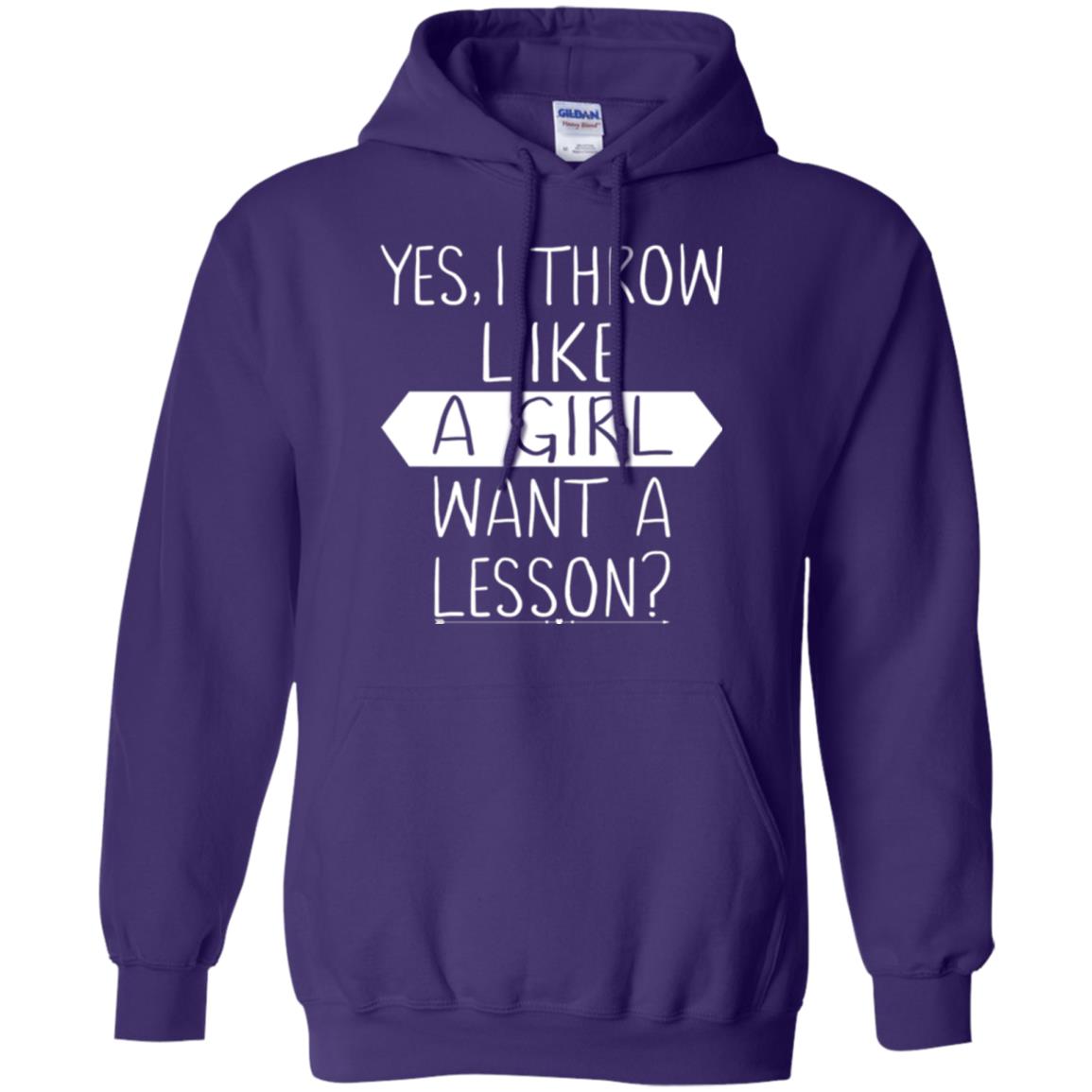 Softball T-shirt Yes I Throw Like A Girl Want A Lesson Purple