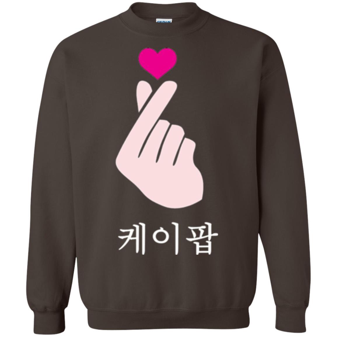 K-pop T-shirt Hand Symbol Cute Korean Music Dark Chocolate