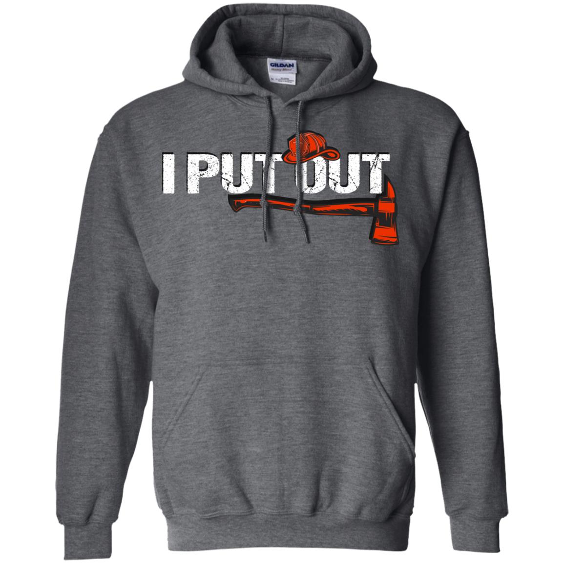 I Put Out Firefighter Gift Shirt For Mens Dark Heather