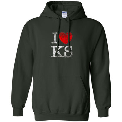I Love Kansas T-shirt Forest Green