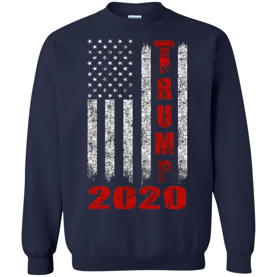 American Flag Vintage Design Trump 2020 T-shirt Navy