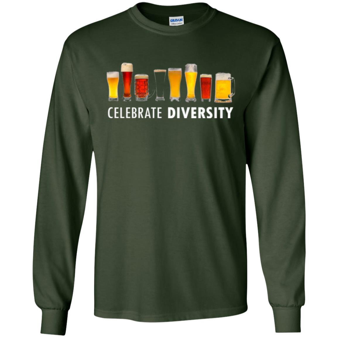 Beer Lovers T-shirt Celebrate Diversity Forest Green