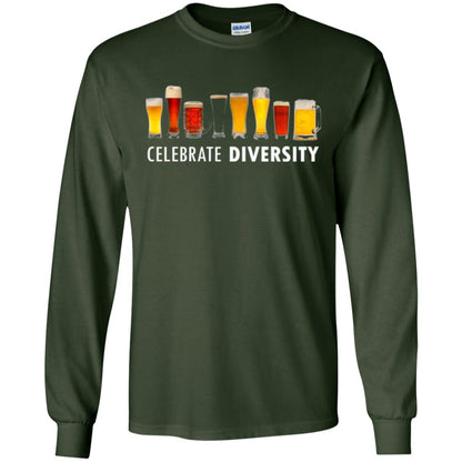 Beer Lovers T-shirt Celebrate Diversity Forest Green