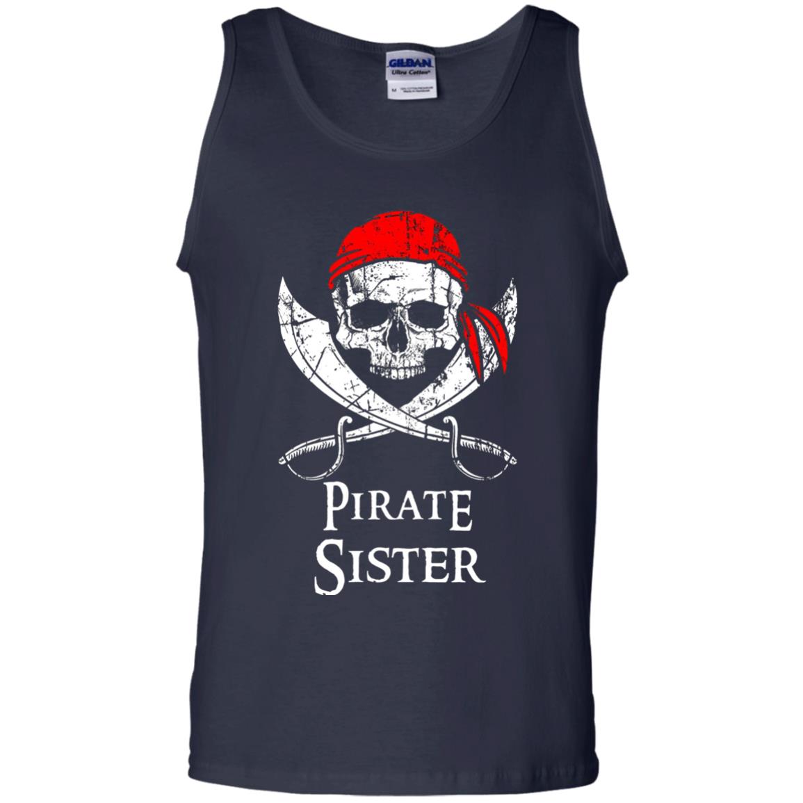 Family T-shirt Pirate Sister Jolly Roger Skull Crossbones Navy