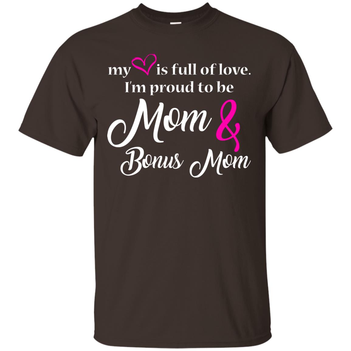 Mommy T-shirt My Heart Is Full Of Love Dark Chocolate
