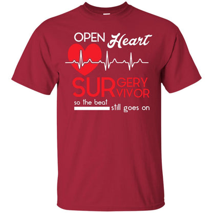 Open Heart Surgery Survivor Heart Desease T-shirt Cardinal