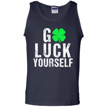 Go Luck Yourself Funny Saint Patrick_s Day T-shirt Navy