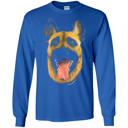 Dog Lover T-shirt Creepy Dog Head T-shirt Royal
