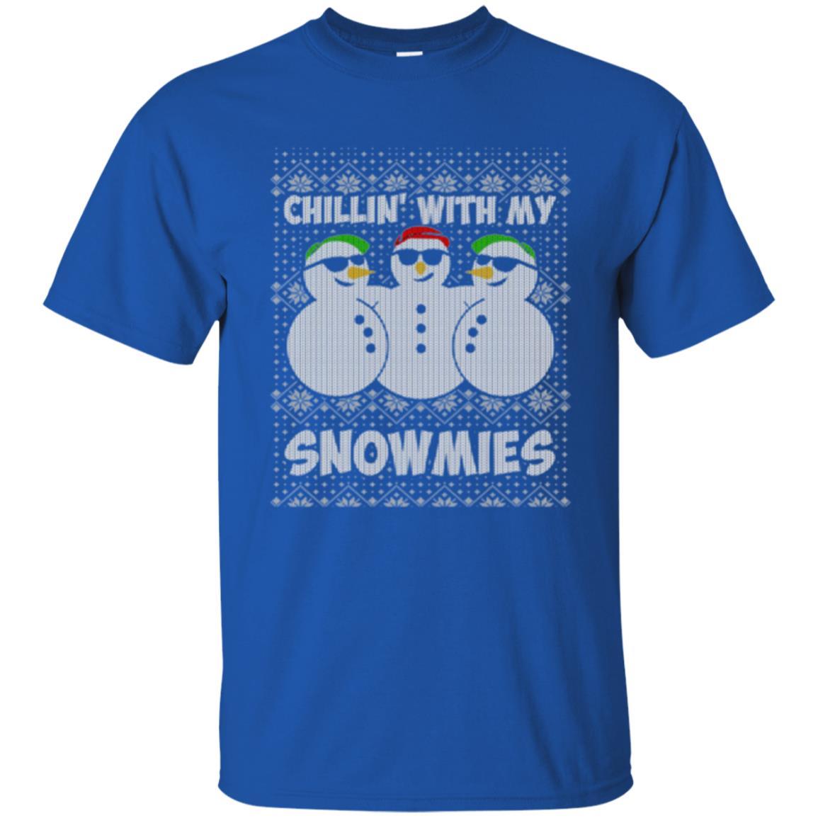 Christmas T-shirt Chillin With My Snowmies Royal