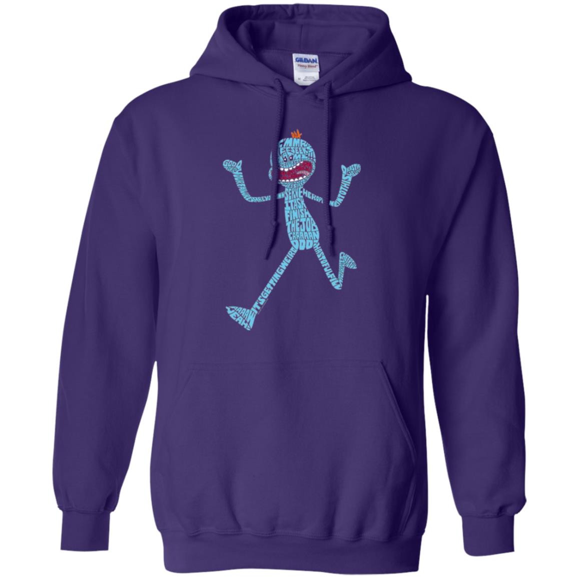 Cartoon T-shirt It_s Mr. Meeseeks Typography Purple