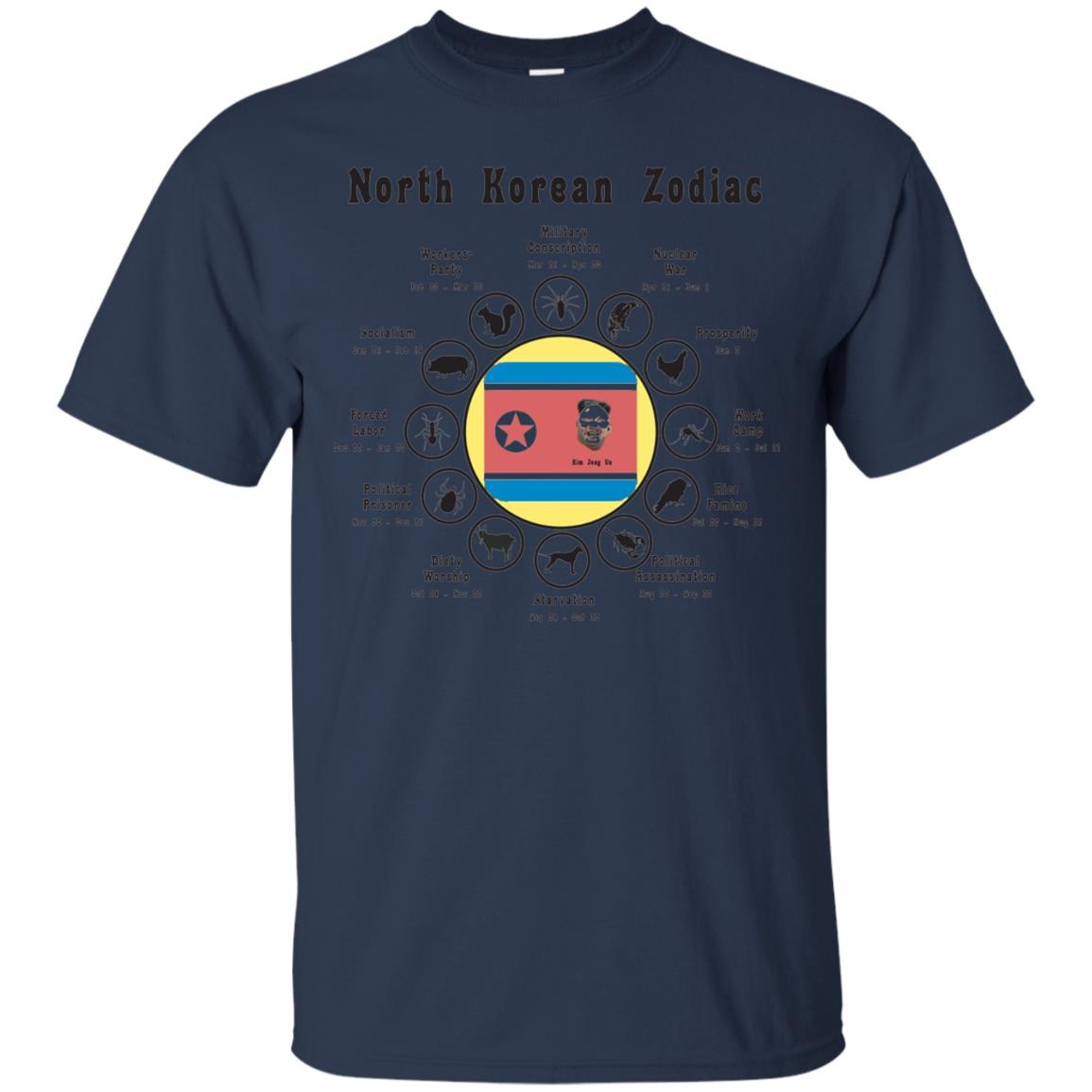 North Korean Zodiac Shirt Kim Jong Un Satirical Navy