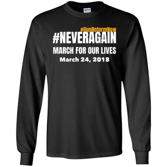 March For Our Lives Never Again Anti Gun T-shirt Black