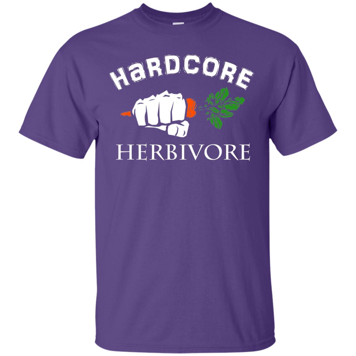 Hardcore Herbivore Vegetarians T-shirt Purple