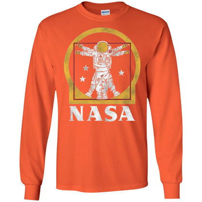 Vitruvian Astronaut T-shirt Orange