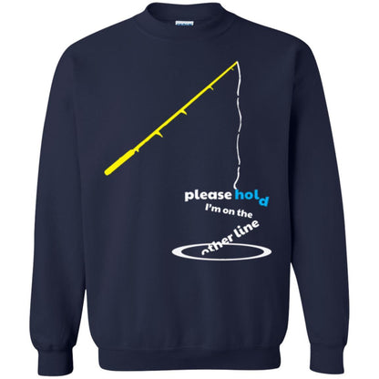 Fisherman T-shirt Please Hold I'm On The Other Line Navy