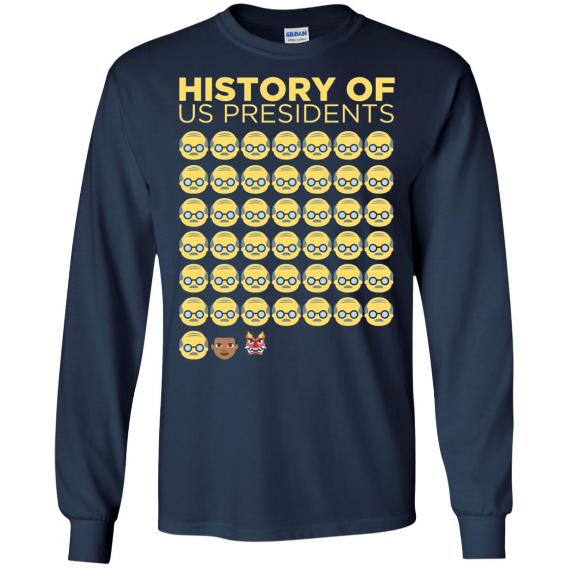 Anti Trump T-shirt History Of Us Presidents Navy