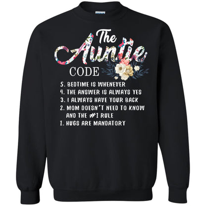 The Auntie Code Shirt For Womens Black