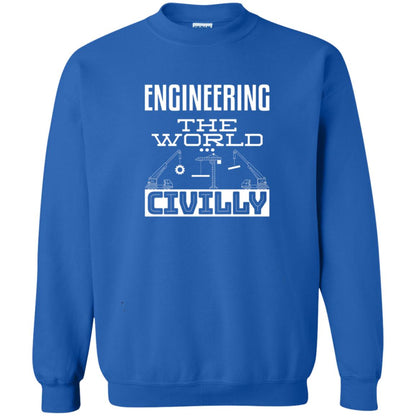 Engineering The World Civilly Civil Engineer T-shirt Royal