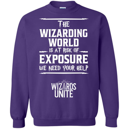 The Wizarding World Is At Risk Of Exposure Harry Potter T-shirt Purple