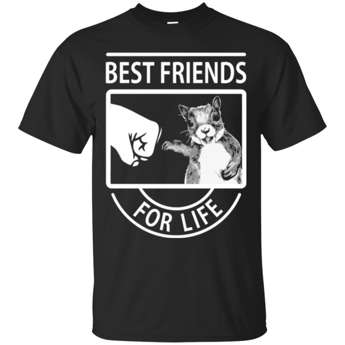 Squirrel T-shirt Best Friend For Life T-shirt Black
