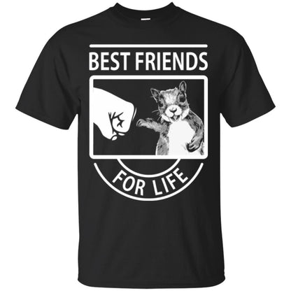 Squirrel T-shirt Best Friend For Life T-shirt Black