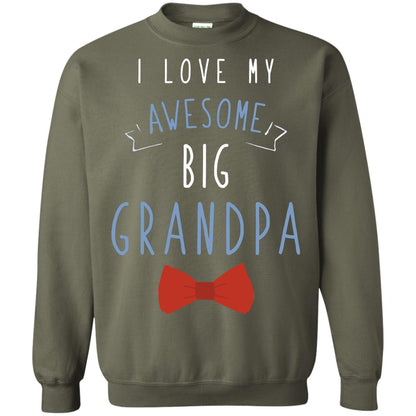 I Love My Awesome Big Grandpa Grandkid Grandson Granddaughter Shirt Military Green