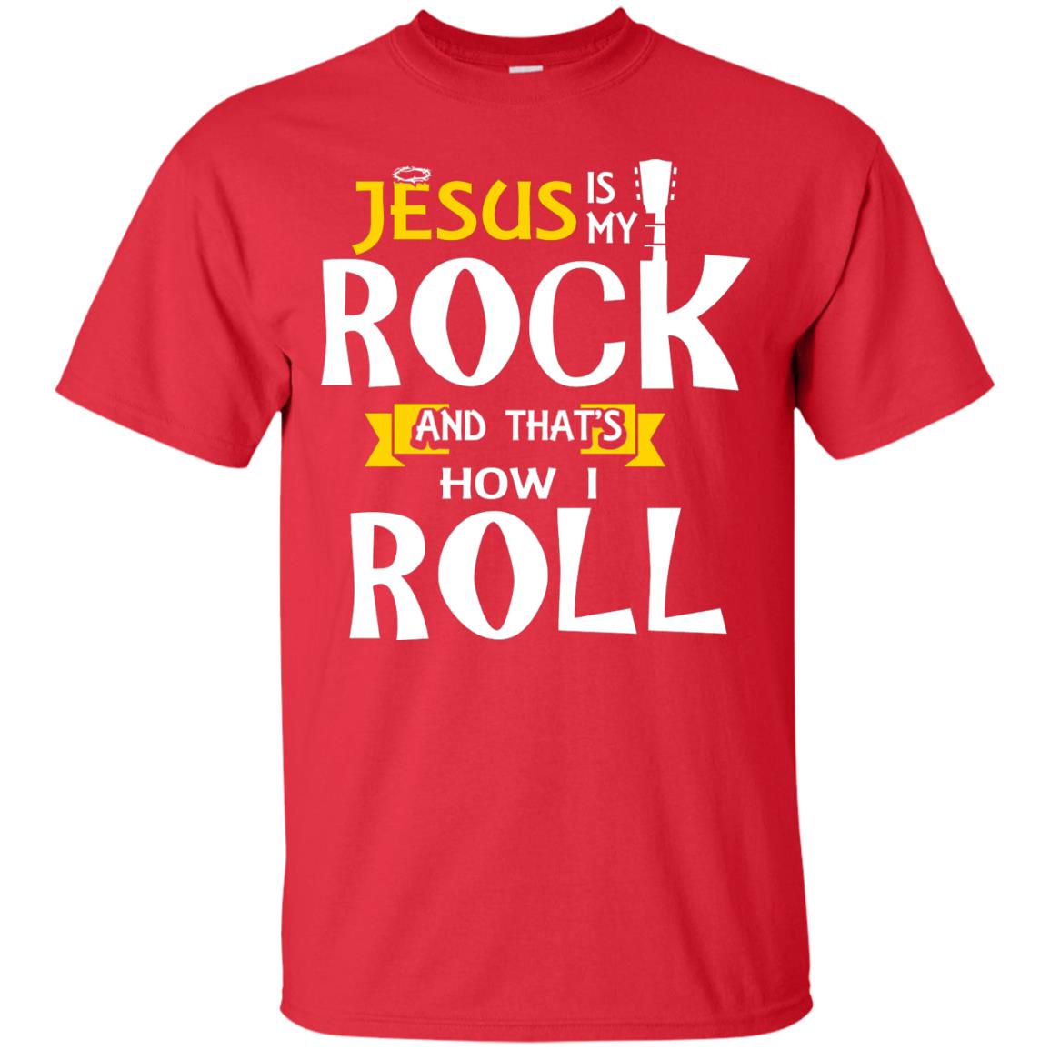 Jesus Is My Rock Christian Shirt For Rock Lover Red
