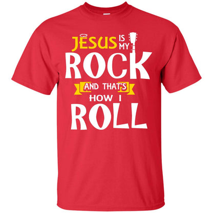 Jesus Is My Rock Christian Shirt For Rock Lover Red