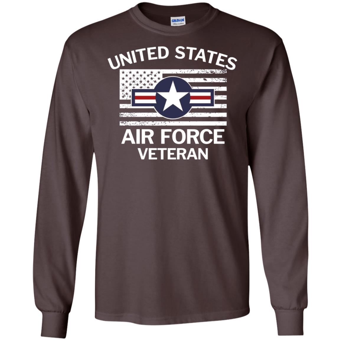United States Air Force Veteran T-shirt Dark Chocolate