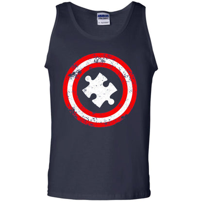 Captain Autism Superhero T-shirt Autism Awareness Navy