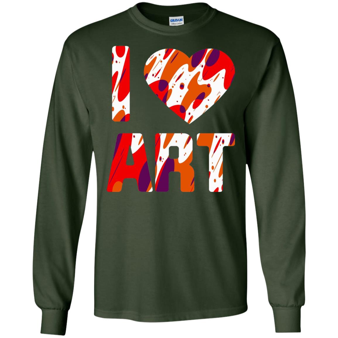 Artist T-shirt I Love Art Forest Green