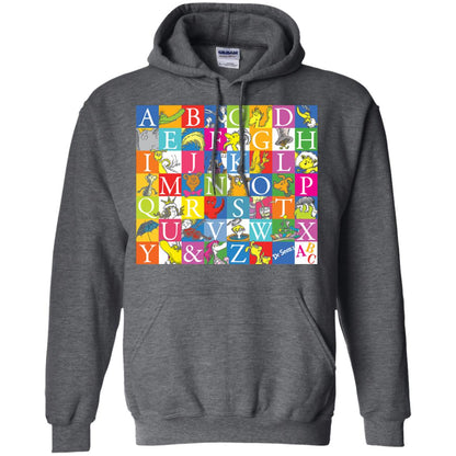 Dr. Seuss A To Z Gift Shirt For Funny Man Dark Heather
