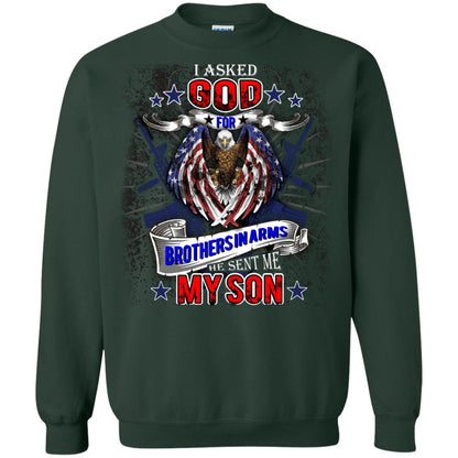 God Sent Me My Veteran Son Daddy T-shirt Forest Green