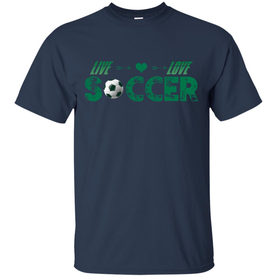 Live Love Soccer Shirt For Mens Or Womens Navy