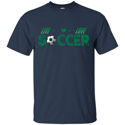 Live Love Soccer Shirt For Mens Or Womens Navy