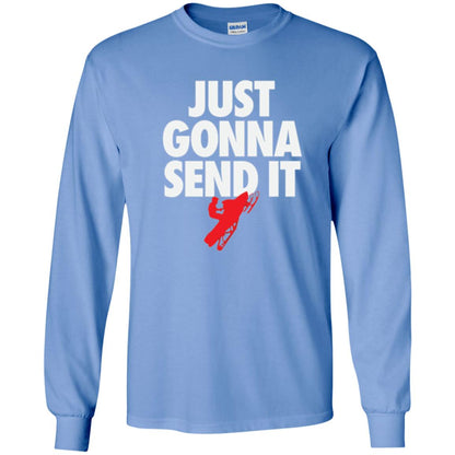 Snowmobile T-shirt Just Gonna Send It T-shirt Carolina Blue