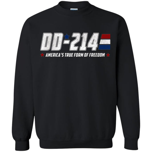 Military T-shirt Dd-214 America_s True Form Of Freedom Black