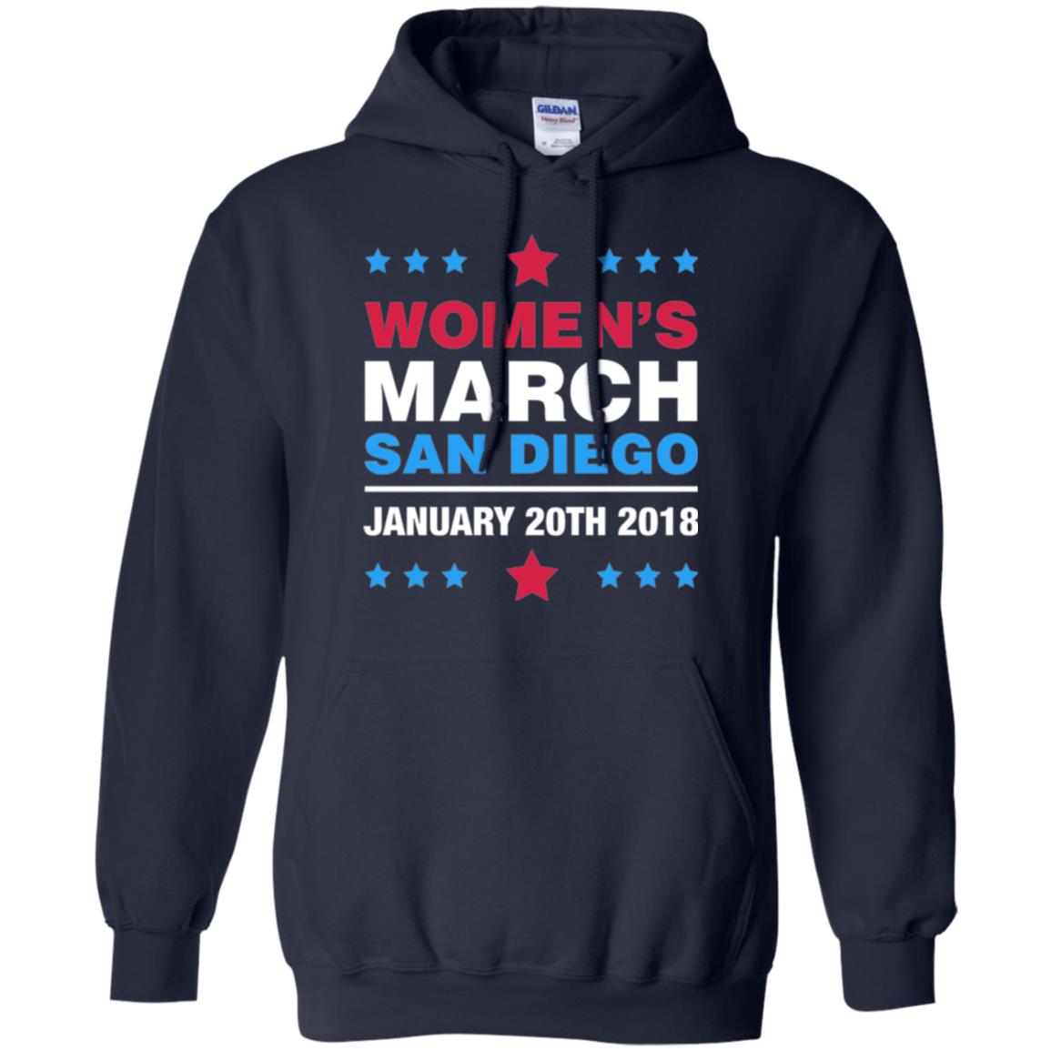 Women's March San Diego January 20th 2018 Protest Women's Right T-shirt Navy