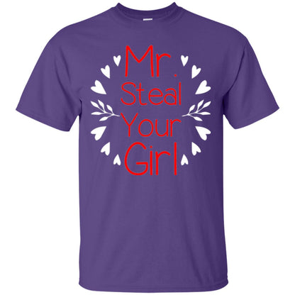 Funny Valentines Day Shirt Mr Steal Your Girl Purple
