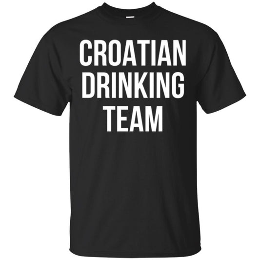 Croatian Drinking Team Drinking T-shirt Black