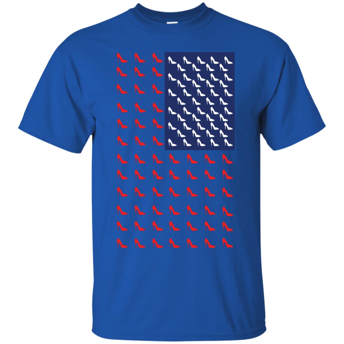 High Heels In Flag Of America T-shirt For Women Royal