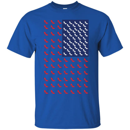 High Heels In Flag Of America T-shirt For Women Royal